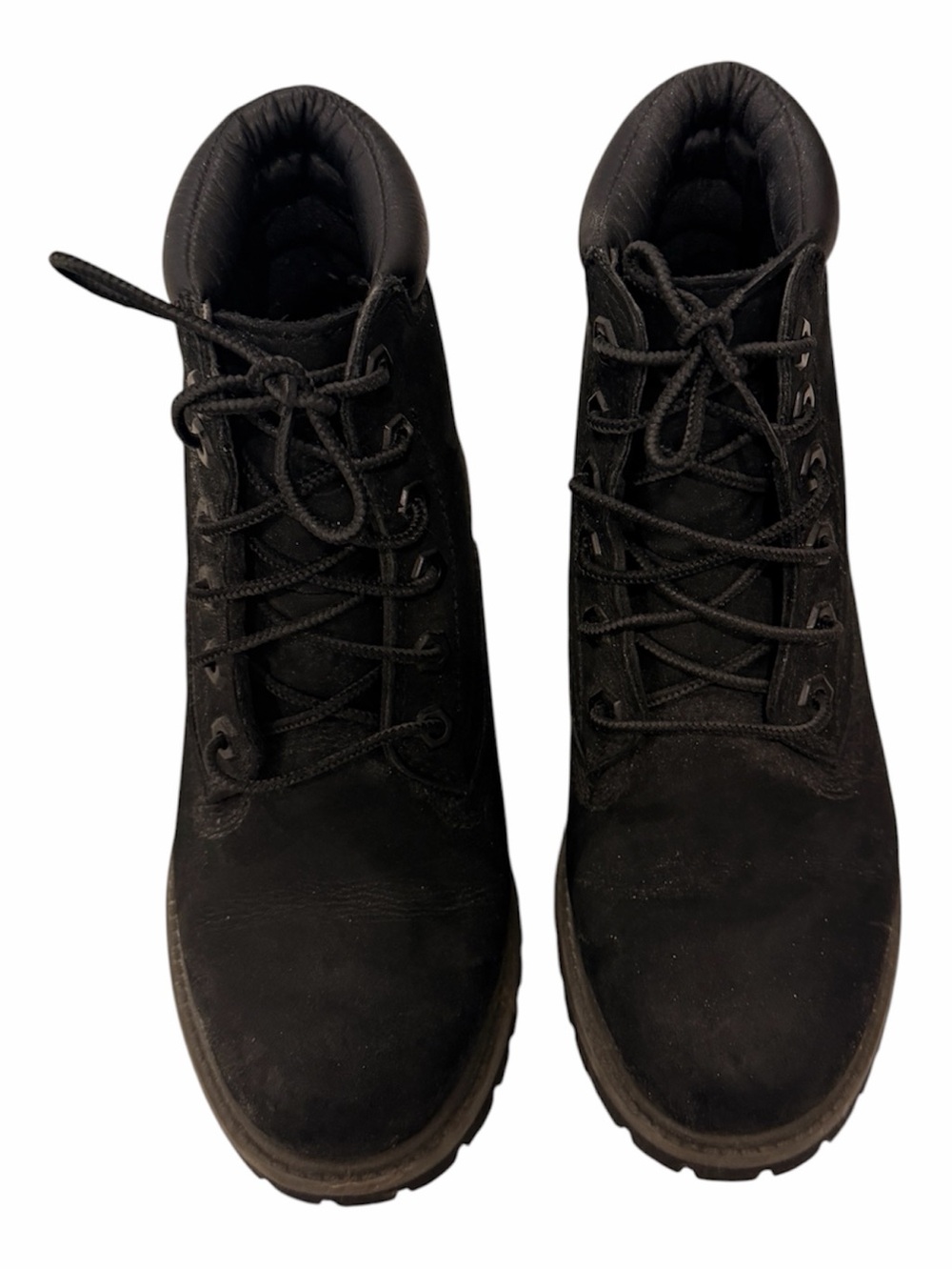 Women’s timberland  Black suede Lace-Up Boots size5.5